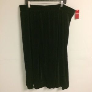 Black velvet skirt